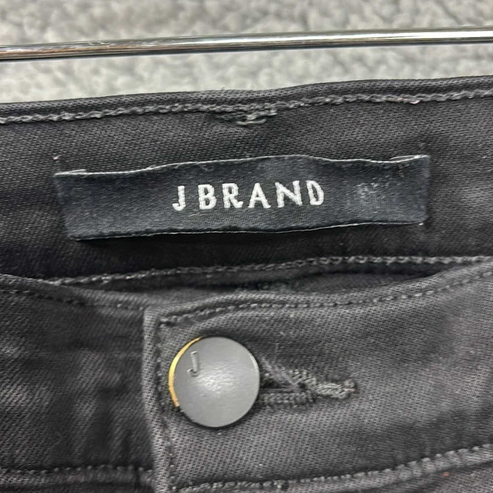 💚👖J Brand Maria Highway Black Size 29 Stretch Cotton Blend Raw Hem - Picture 3 of 11
